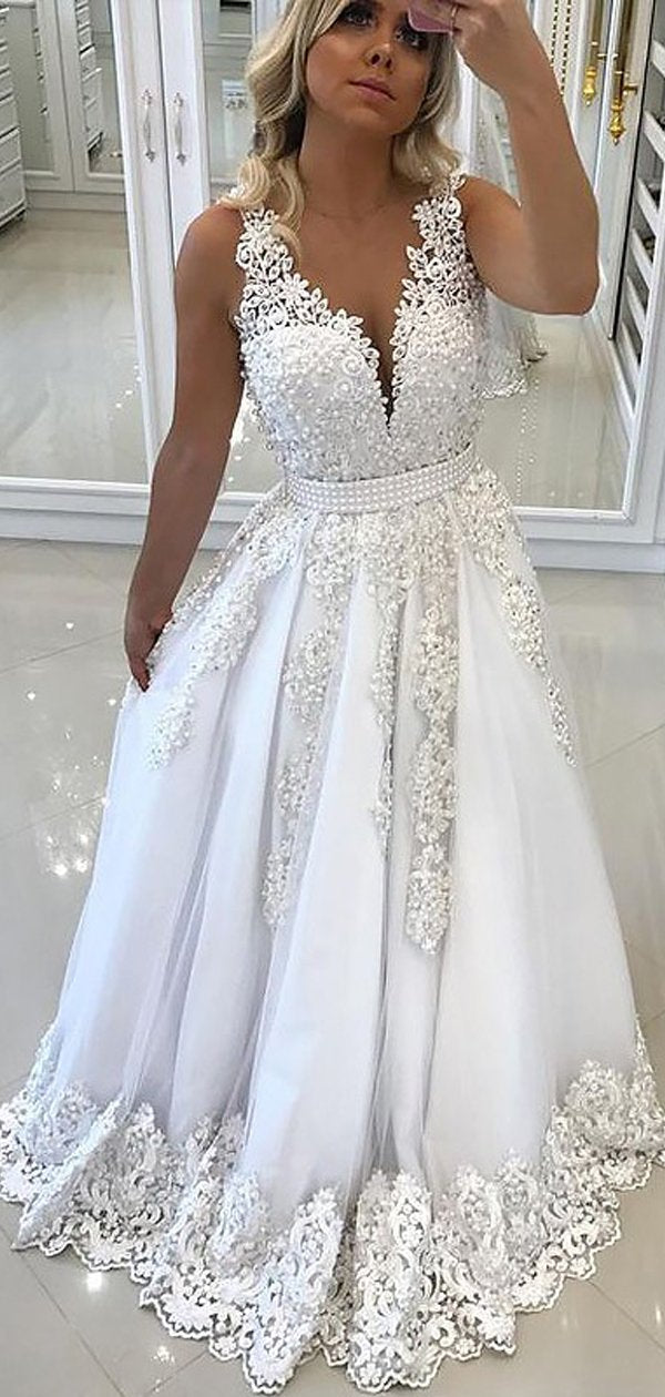 A-Line Wedding Dress - White Ballgown - Poofy Wedding Dress - Lulus